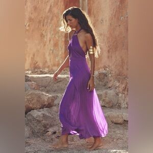 ZARA PLEATED MIDI DRESS